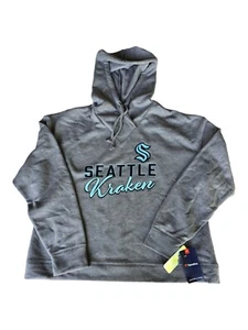 *NWT* Seattle Kraken Women’s Hooded Sweatshirt Size XL Fanatics Gray NHL - Picture 1 of 4