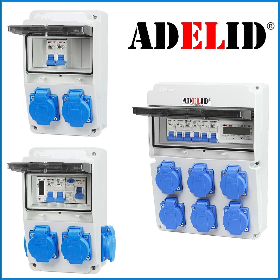 BAUSTROMVERTEILER WANDVERTEILER GARTENSTECKDOSE MIT BALS DOSE MIT LS FI ZÄHLER - Bild 1 von 1