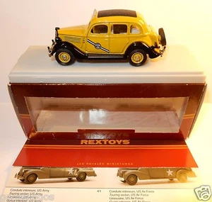 REXTOYS FORD 1935 CONDUITE INTERIEURE TAXI YELLOW CAB TOURING REF 50 IN BOX 1/4 - Foto 1 di 7