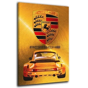 Wandbild Leinwandbild Auto Sportwagen Porsche premium Gold Edition - Bild 1 von 7