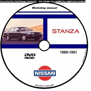 NISSAN STANZA 1991 SERIE U12 MANUALE OFFICINA WORKSHOP MANUAL CD DVD - Foto 1 di 6