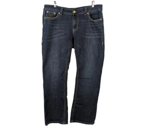 Melissa McCarthy Seven7 Womens 18W Bootcut Jeans Dark Wash Blue Stretch - Picture 1 of 10