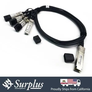 UNIXPlus 40GbE QSFP+ auf 4x 10GB SFP+ Kupfer Breakout Kabel 2 Meter - Bild 1 von 2