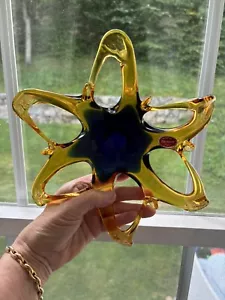 MURANO STAR SHAPED TRINKET CANDY DISH - Picture 1 of 7
