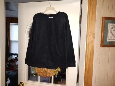 NWT Sonoma Black Gray Plaid Soft Fleece Pajama Set Women's XL - Image 1 of 3