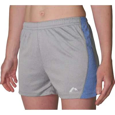 Pantalones cortos de entrenamiento More Mile Marl Jersey para mujer gris correr que absorbe la humedad correr Foto 1 de 3