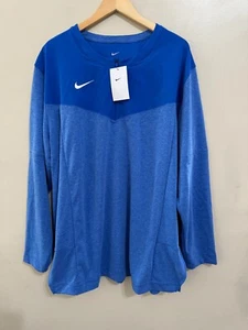 Nike Dri-FIT Football Coach 1/4 Zip Sweatshirt Blue DJ5131-493 Men’s 3XL NEW - Picture 1 of 6