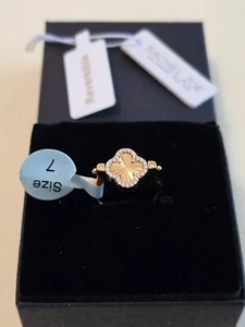 Rachel Zoe Reversible Gold Plated Sterling Silver Women's Ring Size 7 - Picture 1 of 13