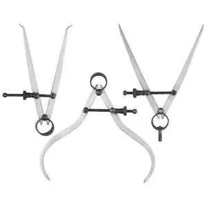 3 Piece Spring Caliper Set 200mm Divider Inside Outside Adjustment Metal Marking - Picture 1 of 7