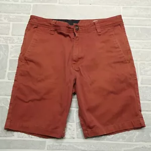 VINTAGE Volcom Shorts Size 33 Rust Red Chino Cotton Blend Canvas Skater Y2K - Picture 1 of 8