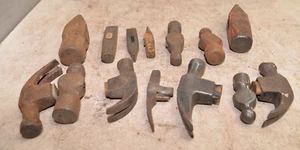 14 Vintage Hammerköpfe Schmiedkralle Kugelschreiber Sammlerstück Werkzeug Stahl Konvolut - Bild 1 von 10
