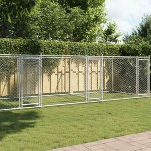 Jaula de Perros con Puertas Caseta Perrera Exterior Acero Galvanizado vidaXL - Imagen 1 de 79
