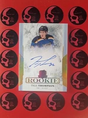 2017-18 Tage Thompson The Cup /36 Rookie Auto Patch #165 RC Upper Deck RC - Image 1 of 2