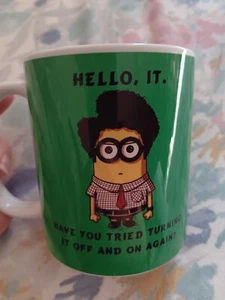 IT Crowd Moss Minion Hello IT Have You Tried Turning It On And Off Again Mug - Picture 1 of 6