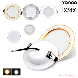 Led Recessed Downlight Cool Living Lights Energy Saving For White Silver Shell - Picture 1 of 17