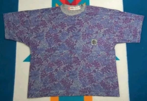 Vintage Quicksilver Floral Pocket Shirt Single Stitch USA Surf Flowers Large - Picture 1 of 8