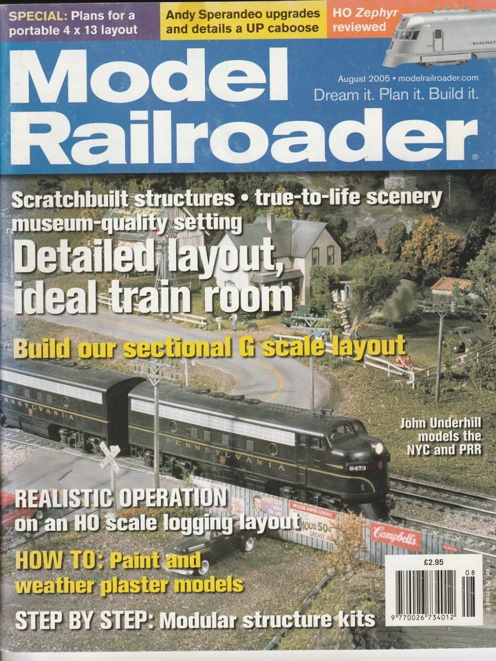 Model Railroader  Magazine - August 2005 - Modular Structure Kits - Image 1 of 1