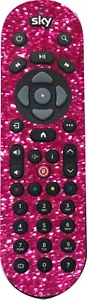Pink Sequin Remote Controller Vinyl Skin/Sticker to fit SKY Q Non Touch - Picture 1 of 3