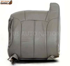 2000 2001 2002 Chevy Tahoe/Suburban Driver Top Lean Back Leather Seat Cover Gray - Picture 1 of 9