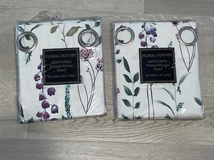 Floral Fantasy United curtain panels NEW - Picture 1 of 3