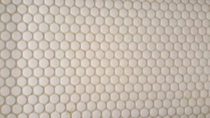 Penny mosaic for walls and floors - Porcelain glossy white - Picture 1 of 2