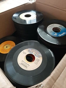 LOT Of  12  Vintage Vinyl 7" 45 Records for Crafts Decoration MAN CAVE!  - Picture 1 of 4