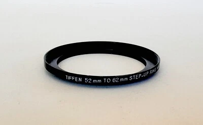 Tiffen 52mm to 62mm Step-up Ring Metal Adapter Threaded Made in USA - Image 1 of 4
