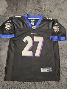 NFL Baltimore Ravens Ray Rice 27 Reebok Black Sewn Jersey Youth Medium Authentic - Picture 1 of 13
