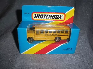 283B Vintage 1981 Matchbox MB 47 Autobus per la Scuola USA 1:76 Nuovo + Scatola - Foto 1 di 4