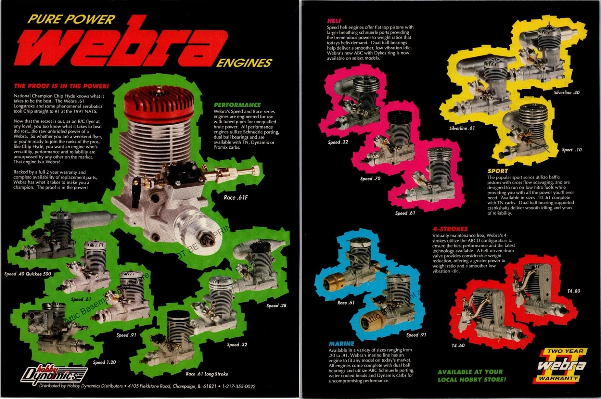 Webra Hobby RC Motor/Engine, Exhaust & Fuel System Parts