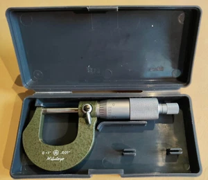 MITUTOYO Machinists Micrometer 103-259 Micro Meter 0-1'' .001'' Analog w/box - Picture 1 of 6