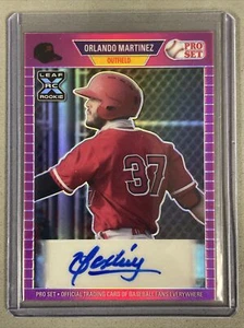 2021 Leaf Pro Set Metal Pink Prismatic Orlando Martinez 5/20 Auto RC #PA-OM2 - Picture 1 of 3