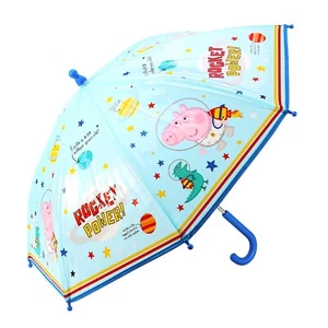 George Pig Rocket Power Umbrella Children Character Folding Kid Blue Boys Peppa - Picture 1 of 4