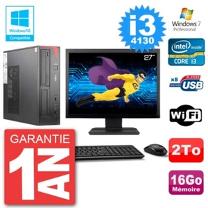 PC Fujitsu Esprimo E520 Bildschirm 27" i3-4130 RAM 16GB 2TB DVD-Brenner Wifi W7 - Bild 1 von 1