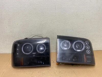 2005 - 2007 年福特 F-250 Super Duty 左 + 右套装 Halo Led Blac 车头灯 F0069 — 第 1/4 张图片