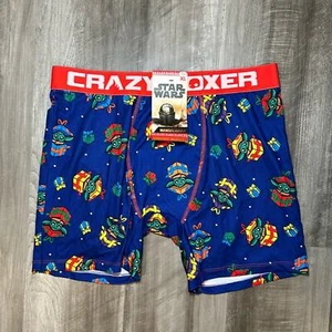 Star Wars The Mandalorian Baby Yoda Christmas Crazy Boxer Brief Brief - XL - Picture 1 of 3