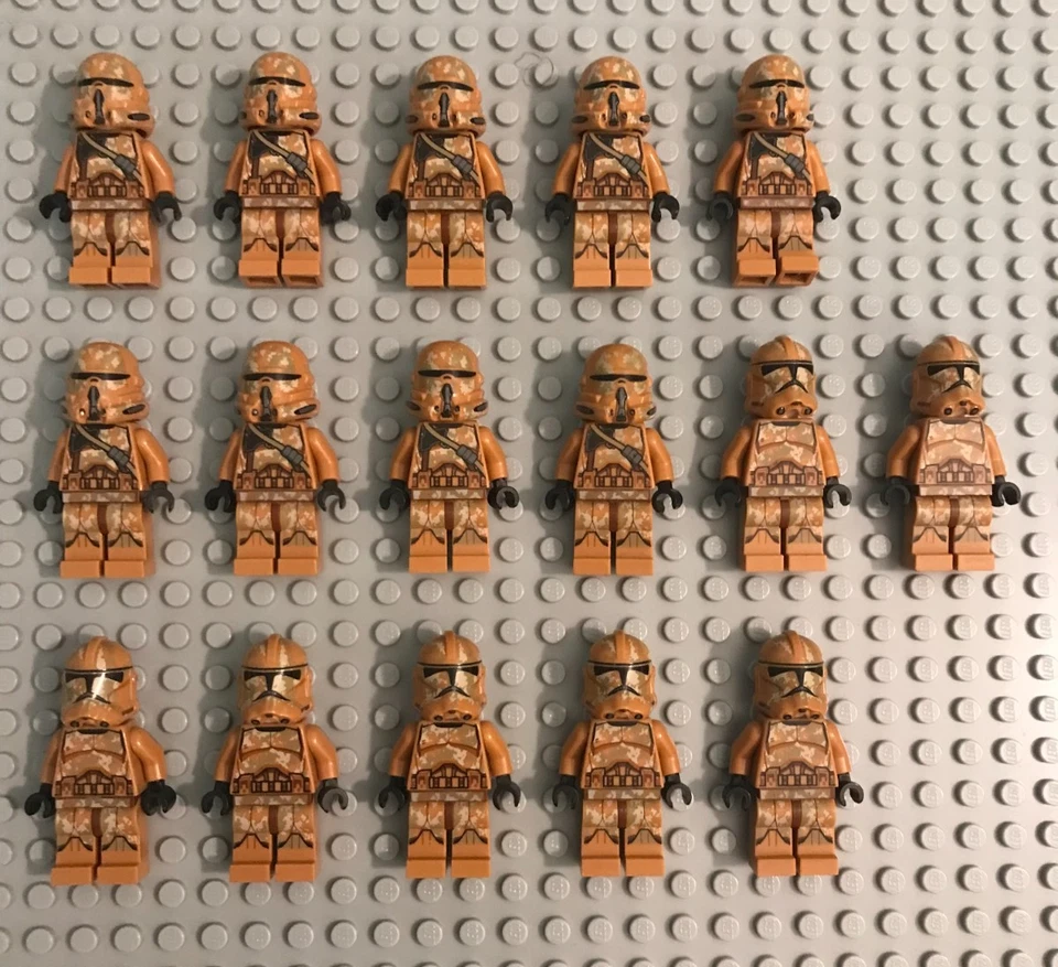 LEGO Geonosis Clone Trooper Lot of 16 Star Wars Army pack Jedi Droid Battle Pack - Image 1 of 1