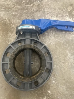 6” PVC Butterfly Valve Epdm Hayward Lever Wafer Style - Image 1 of 3