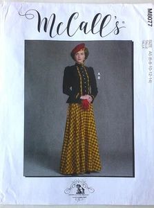 McCalls 8077 Misses Historical Jacket Skirt Sewing Pattern Sz 6-14 - Picture 1 of 1