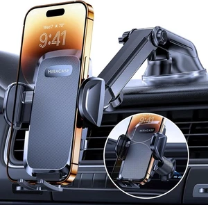 Support de téléphone de voiture, [2025 ventouse forte qualité militaire améliorée] téléphone à bras long - Photo 1 sur 6