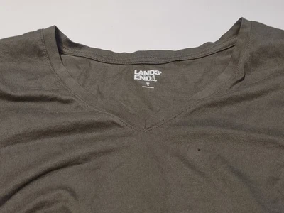 Top activo Lands End para mujer cuello en V - XL - verde oliva Foto 1 de 4