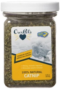 OurPets PREMIUM North-American Grown Catnip 2.25 oz Jar Cosmic Catnip for Cats - Picture 1 of 3