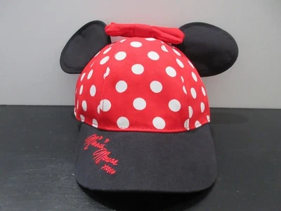 Disney Hat Cap Snap Back Girls Red Minnie Mouse Ears Magic Kingdom Kids Youth - Image 1 of 4