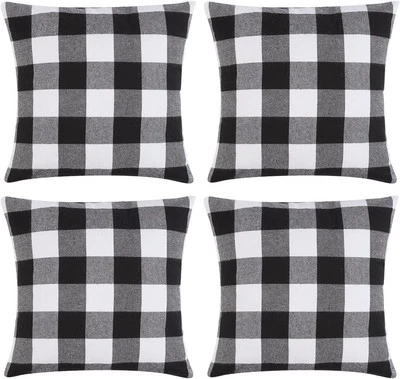 Cootato Christmas Pillow 18" x (Pack of 4), Black & White  - Image 1 of 4