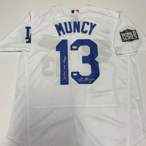 MAX MUNCY SIGNED 2020 WORLD SERIES JERSEY "2020 WS CHAMPS" INSC PSA 1C01905 - Picture 1 of 6