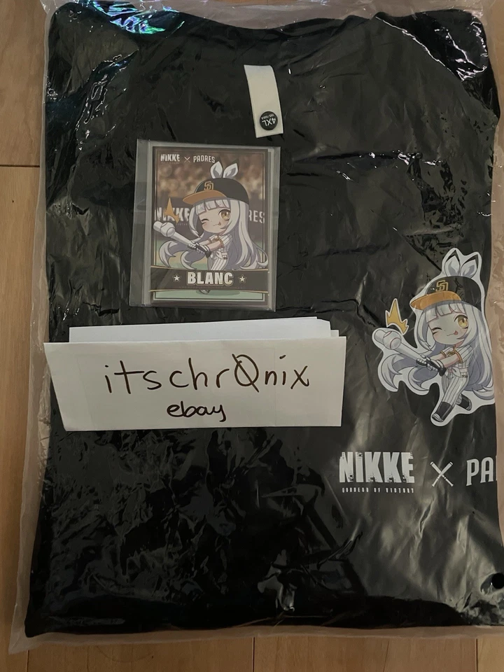 NIKKE Diosa de la Victoria X Padres Colaboración Camisa 4XL y Juego de Cartas - **NUEVO** Foto 1 de 1