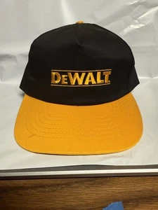 VINTAGE Dewalt Trucker Canvas Hat Snapback Adjustable Mens 90s Made In USA - Picture 1 of 7