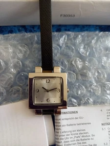 NEW.BOXED. SQUARE.LADIES WATCH.BLACK STRAP.FROM AVON.MONEY TO CHARITY. - Picture 1 of 4
