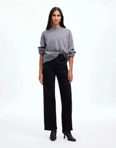 NWOT Madewell Perfect Vintage Wide Leg Jeans Black Rinse 27  - Picture 1 of 5