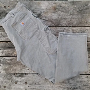 Pantalones Carhartt Tostados Calce Relajado Para Hombres 40x32 Resistente Lona Trabajo Utilidad Gris Claro - Imagen 1 de 6